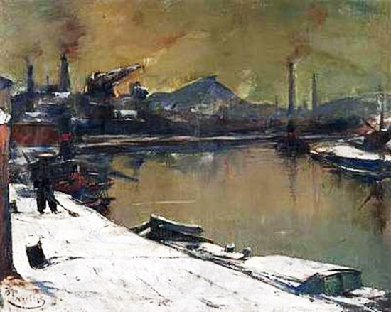 Pierre Paulus - La Sambre en hiver 1940