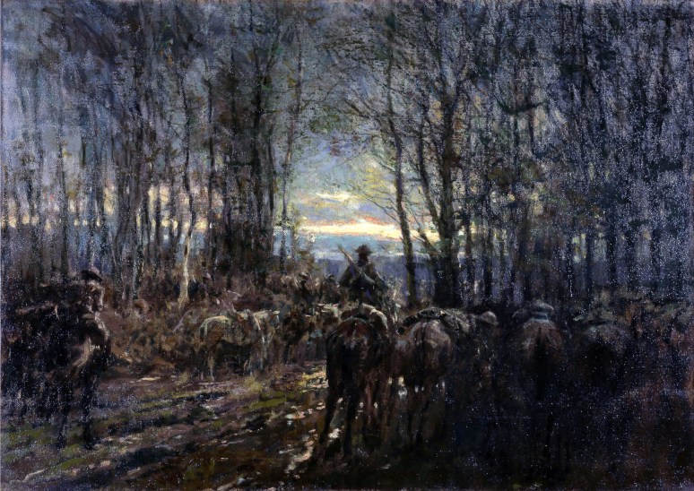 Alfred Bastien - Canadian Cavalry Ready in a wood