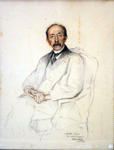 Albert Cels - Crayon portrait d'Adolphe Crespin