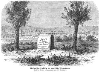 Lulustein 1871 Prins Louis Bonaparte eerste kanonschot