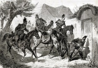 patrouille van Beierse ruiters