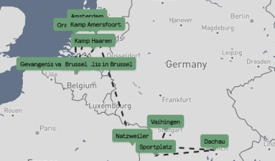 Nicolaas de Leeuw - route