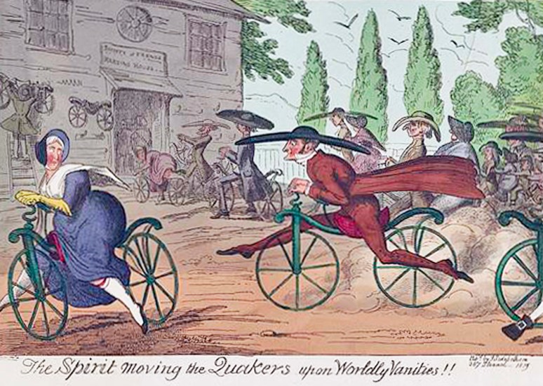 George Cruikshank - The spirit moving the quakers upon Worldly vanities, 1819