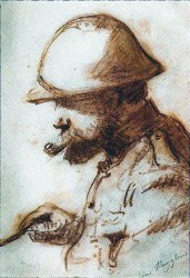 Andre Lynen - Portret van Leon Huygens, 1916