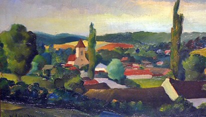 Rudolf Klaudus - Landschap in Burgenland